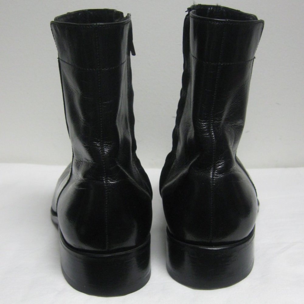 ***SOLD***Florsheim Chatman Black Leather Bike Toe Dress Boots Mens sz 8D - Picture 5 of 10